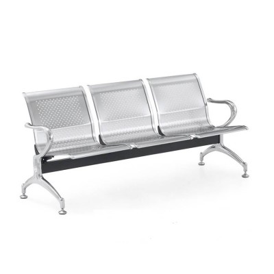 Movable Popular Stainless Steel Three Seat Waiting Chair For Airport/hospital/publicw9702