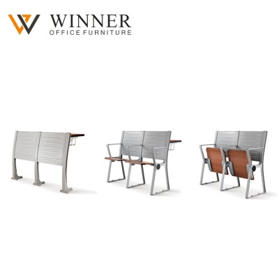 standard size school metal student university chair and desks  high school folded Ladder Lecture Hall chair