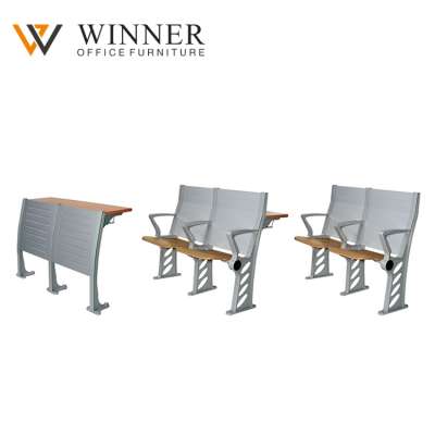 metal combined classroom School ladder Chair steel Backrest nursery secondary student college folding desk