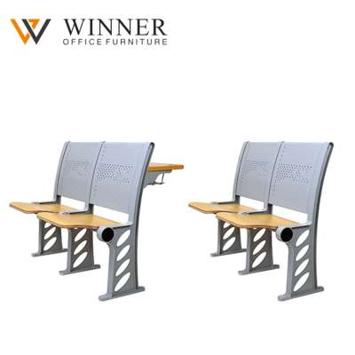 Ladder Lecture Hall chairs  metal  secondary school student college folding desk without armrest