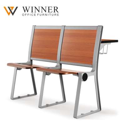 classroom adult study school chair and desk  standard size student college folding desk with Table Board