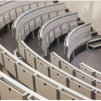 Amphiteatre  hall seating with attached tablet lecture hall Step Chairs