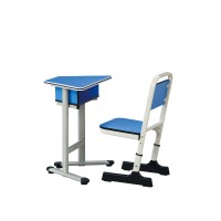 Plastic Modern Metal Double Student Desk And Chair School Furniture