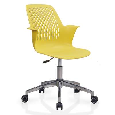 2019 High quality plastic chair with wheels WX03A